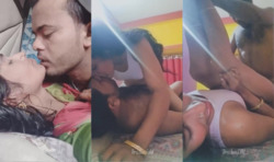 Hindi bf video of horny village young couple enjoying fucking